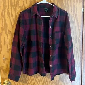 SOLD|| Wild Fable burgundy flannel